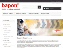 Tablet Screenshot of bapon.cz